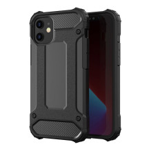 iPhone 12 / 12 PRO dėklas, juodas, šarvuotas