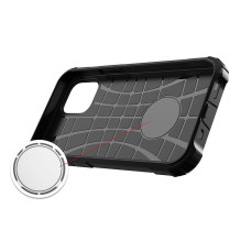 iPhone 12 / 12 PRO dėklas, juodas, šarvuotas