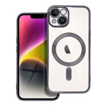 „iPhone 14“ dėklas, suderinamas su „MagSafe“, juodas, „Electro Mag Cover“