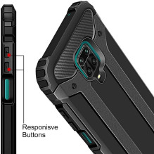 „Xiaomi Redmi Note 9S / 9 PRO“ šarvuotas dėklas, juodas „Xiaomi Redmi Note 9S / 9 PRO“ šarvuotas dėklas, juodas
