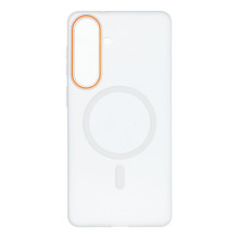 „Samsung S26 PLUS Go“ oranžinis dėklas, suderinamas su „MagSafe“, permatomas „Samsung S26 PLUS Go“ oranžinis dėklas, suderinamas su „MagSafe“, permatomas