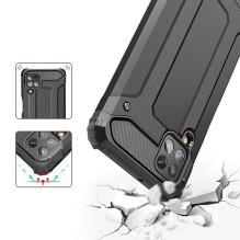„Samsung A22 5G Armor“ dėklas, juodas „Samsung A22 5G Armor“ dėklas, juodas