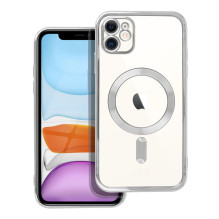 Case for iPhone 11 Electro Mag Cover compatible with MagSafe silver Case for iPhone 11 Electro Mag Cover compatible with MagSafe silver
