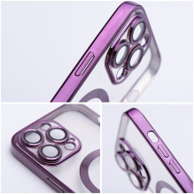 Case for iPhone 11 Electro Mag Cover compatible with MagSafe purple