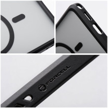 „Samsung S26 Ultra Forcell F-Protect Smoke Hybrid Premium“ dėklas, suderinamas su „MagSafe“, juodas