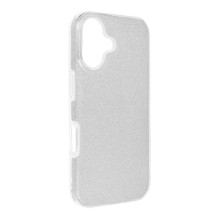 „iPhone 16“ dėklas, blizgantis sidabras