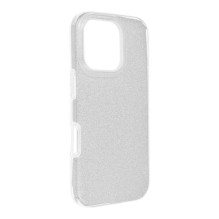iPhone 16 PRO dėklas, blizgantis sidabras