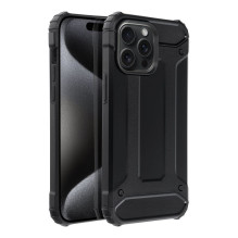 iPhone 15 PRO MAX dėklas, šarvuotas, juodas iPhone 15 PRO MAX dėklas, šarvuotas, juodas