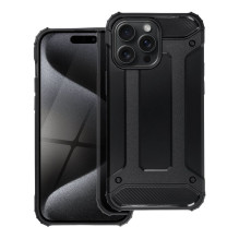 iPhone 15 PRO MAX dėklas, šarvuotas, juodas iPhone 15 PRO MAX dėklas, šarvuotas, juodas