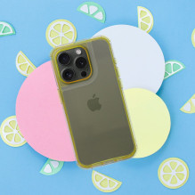 „iPhone 14 PRO Matrix“ skaidrus geltonas dėklas