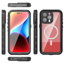 Case for iPhone 15 PRO MAX Shellbox DOT waterproof MagSafe compatible black Case for iPhone 15 PRO MAX Shellbox DOT waterproof MagSafe compatible black