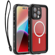 Case for iPhone 15 PRO MAX Shellbox DOT waterproof MagSafe compatible black Case for iPhone 15 PRO MAX Shellbox DOT waterproof MagSafe compatible black