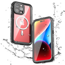 Case for iPhone 15 PRO MAX Shellbox DOT waterproof MagSafe compatible black Case for iPhone 15 PRO MAX Shellbox DOT waterproof MagSafe compatible black
