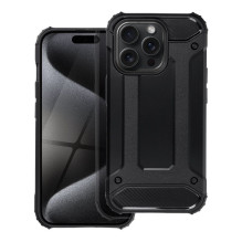 „iPhone 15 PRO“ šarvuotas dėklas, juodas