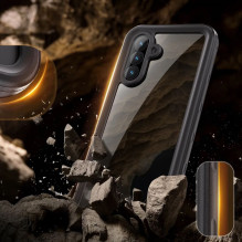 Samsung A56 dėklas, atsparus vandeniui, juodas Samsung A56 dėklas, atsparus vandeniui, juodas