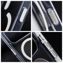 „iPhone 16 PRO Forcell F-Protect Clear Hybrid Premium“ dėklas, suderinamas su „Magsafe“ permatomas