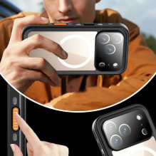 Case for iPhone 17 PRO MAX Waterproof Shellbox DOT compatible with MagSafe black Case for iPhone 17 PRO MAX Waterproof Shellbox DOT compatible with MagSafe black