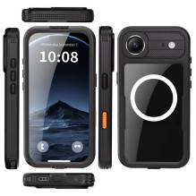 Case for iPhone 17 AIR Waterproof Shellbox DOT compatible with MagSafe black Case for iPhone 17 AIR Waterproof Shellbox DOT compatible with MagSafe black