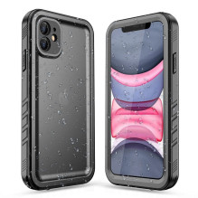 iPhone 11 vandeniui atsparus dėklas „Shellbox DOT“ juodas iPhone 11 vandeniui atsparus dėklas „Shellbox DOT“ juodas