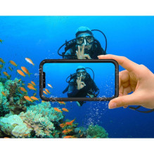 iPhone 11 vandeniui atsparus dėklas „Shellbox DOT“ juodas iPhone 11 vandeniui atsparus dėklas „Shellbox DOT“ juodas