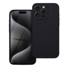 iPhone 15 PRO MAX silikoninis 2 mm dėklas, juodas iPhone 15 PRO MAX silikoninis 2 mm dėklas, juodas