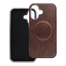 „iPhone 16 Gentleman Mag Cover“ dėklas, suderinamas su „MagSafe“, rudas