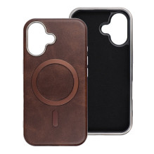 „iPhone 17 Gentleman Mag Cover“ dėklas, suderinamas su „MagSafe“, rudas