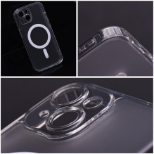 „iPhone 12 PRO MAX“ dėklas, suderinamas su „MagSafe“ (fotoaparato apsauga), permatomas, sušalęs