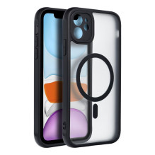 „iPhone 11“ visiškai matinis „Mag“ dėklas, suderinamas su „MagSafe“, juodas