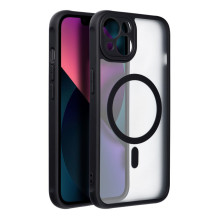 „iPhone 13“ visiškai matinis „Mag“ dėklas, suderinamas su „MagSafe“, juodas „iPhone 13“ visiškai matinis „Mag“ dėklas, suderinamas su „MagSafe“, juodas