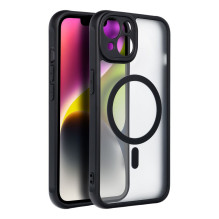 „iPhone 14“ visiškai matinis „Mag“ dėklas, suderinamas su „MagSafe“, juodas „iPhone 14“ visiškai matinis „Mag“ dėklas, suderinamas su „MagSafe“, juodas