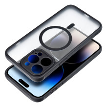 „iPhone 14 PRO“ visiškai matinis „Mag“ dėklas, suderinamas su „MagSafe“, juodas „iPhone 14 PRO“ visiškai matinis „Mag“ dėklas, suderinamas su „MagSafe“, juodas
