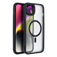 „iPhone 14 PLUS“ visiškai matinis „Mag“ dėklas, suderinamas su „MagSafe“, juodas