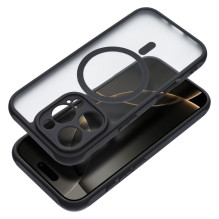 „iPhone 16 PRO“ visiškai matinis „Mag“ dėklas, suderinamas su „MagSafe“, juodas „iPhone 16 PRO“ visiškai matinis „Mag“ dėklas, suderinamas su „MagSafe“, juodas