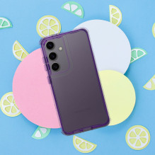 „Samsung S25 EDGE Matrix“ skaidrus šviesiai violetinis dėklas „Samsung S25 EDGE Matrix“ skaidrus šviesiai violetinis dėklas