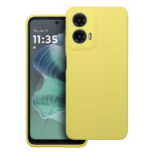 Motorola G35 5G silikoninis 2 mm dėklas, geltonas Motorola G35 5G silikoninis 2 mm dėklas, geltonas