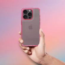 „iPhone 17 PRO Matrix“ skaidraus rožinio atspalvio dėklas „iPhone 17 PRO Matrix“ skaidraus rožinio atspalvio dėklas