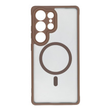 Case for Samsung S25 PLUS Full Matte Mag Cover compatible with MagSafe brown Case for Samsung S25 PLUS Full Matte Mag Cover compatible with MagSafe brown