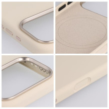 Case for iPhone 16 PRO MAX Forcell F-Protect Frame Premium compatible with Magsafe antique white