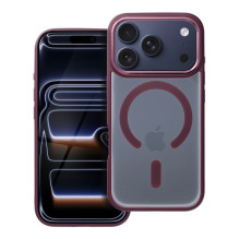 Case for iPhone 17 PRO Matte Mag Cover compatible with MagSafe red