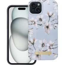 Case for iPhone 15 PLUS Forcell F-Protect compatible with MagSafe spring flowers