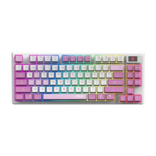 MSI FORGE GK600 TKL WIRELESS VIOLET Gaming keyboard Wireless US 2.4 GHz Wireless Bluetooth USB 2.0 Mechanical Linear
