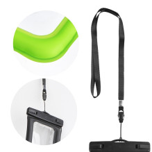 WWaterproof bag for mobile phone with plastic closing AIRBAG green
