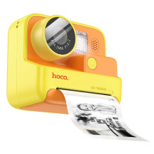Skaitmeninis vaikų fotoaparatas su spausdintuvu Hoco 1MP 2,0" HD Ready DV200 geltonas