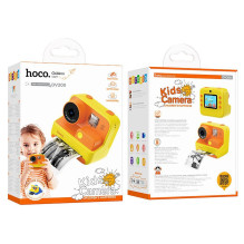 Skaitmeninis vaikų fotoaparatas su spausdintuvu Hoco 1MP 2,0" HD Ready DV200 geltonas