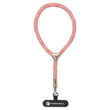 FORCELL F-DESIGN L8X36 wrist phone lanyard with adjustable length (max 18cm in the loop) pink white FORCELL F-DESIGN L8X36 wrist phone lanyard with adjustable length (max 18cm in the loop) pink white