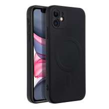 „iPhone 11“ silikoninis dėklas, suderinamas su „MagSafe“, juodas „iPhone 11“ silikoninis dėklas, suderinamas su „MagSafe“, juodas