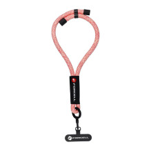 FORCELL F-DESIGN R10X40 wrist phone lanyard with adjustable length (max 20cm in the loop) pink white FORCELL F-DESIGN R10X40 wrist phone lanyard with adjustable length (max 20cm in the loop) pink white