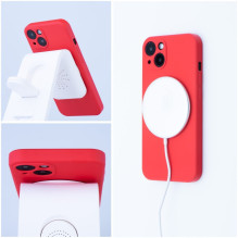 „iPhone 11“ silikoninis dėklas, suderinamas su „MagSafe“, raudonas „iPhone 11“ silikoninis dėklas, suderinamas su „MagSafe“, raudonas