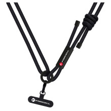 FORCELL F-DESIGN S10X165 crossbody phone lanyard with adjustable length (max 82,5cm in the loop) black